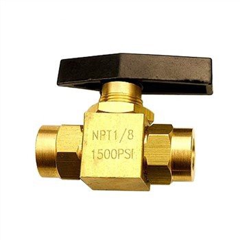 Messing-Zweiwege-Kugelhahn mit geradem Innengewinde und L-Anschluss für Schalttafelmontage